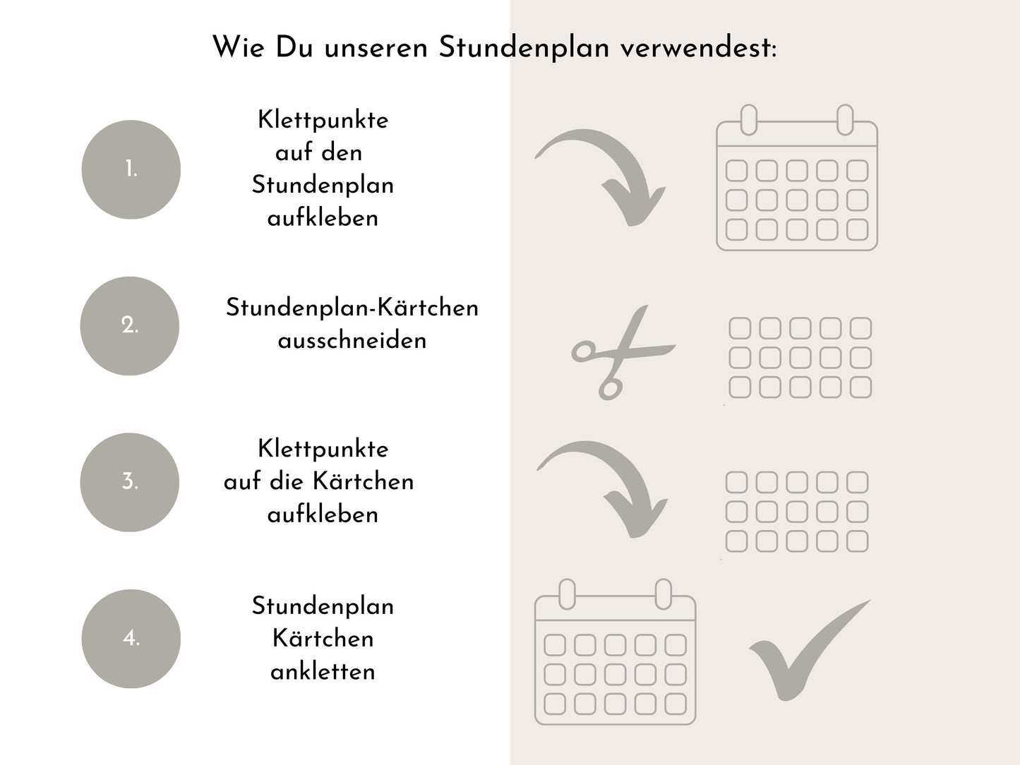 Stundenplan mit 70 Schulfach Karten, personalisiert für die Grundschule, optional magnetisch, Geschenkidee Einschulung "Regenbogen"