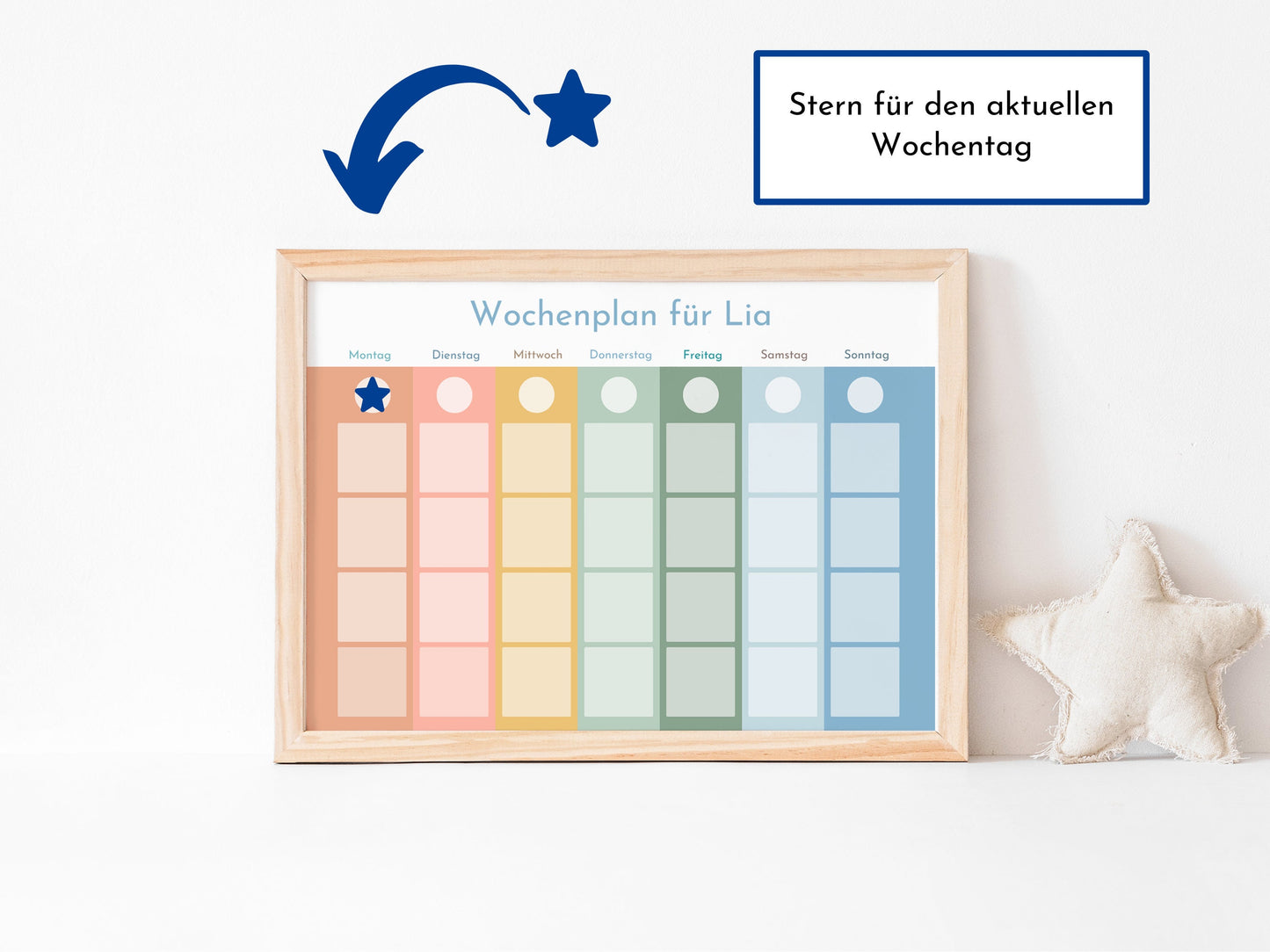 Personalisierter Wochenplan "Himmel und Erde" für Kinder und Teenager, 246 Routine Karten, Tagesplan mit 40-80 Magneten, Routineplan