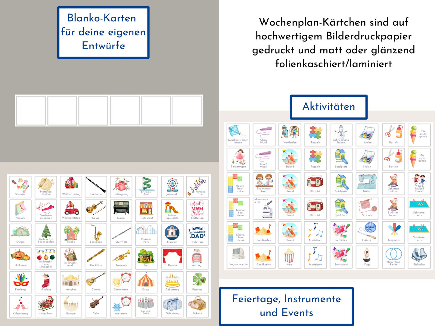 Personalisierter Wochenplan "Himmel und Erde" für Kinder und Teenager, 246 Routine Karten, Tagesplan mit 40-80 Magneten, Routineplan