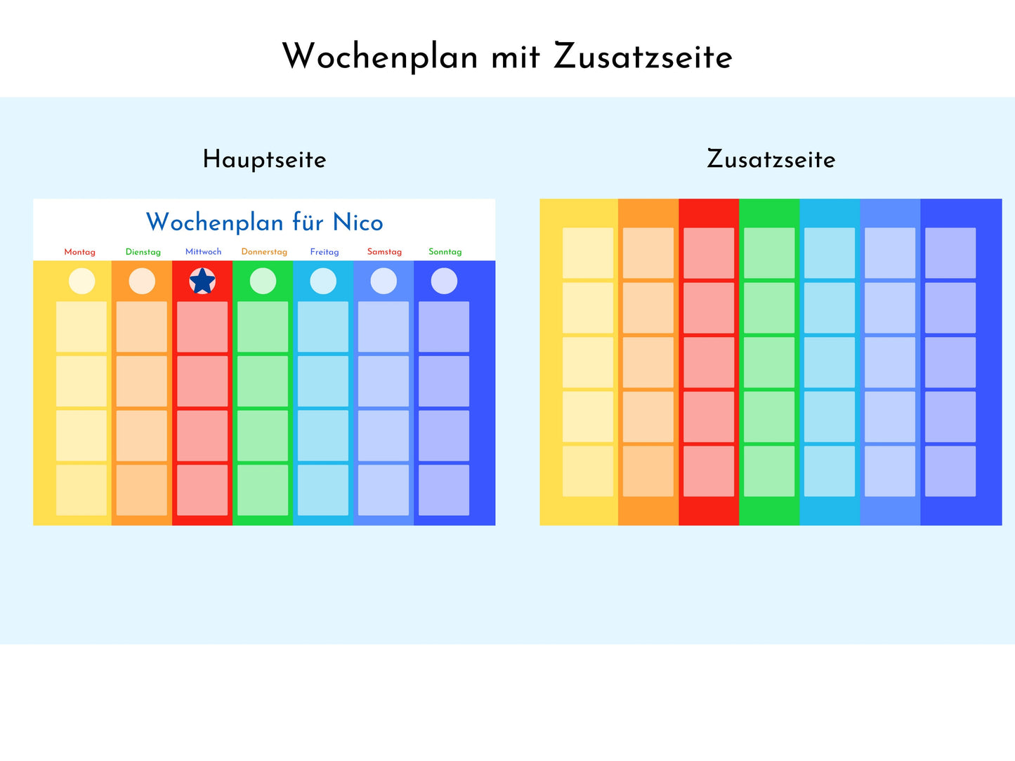 Personalisierter Wochenplan "Montessori" für Kinder und Jugendliche, 288 Routine Karten, PDF Sofort-Download, Routineplan nach Montessori