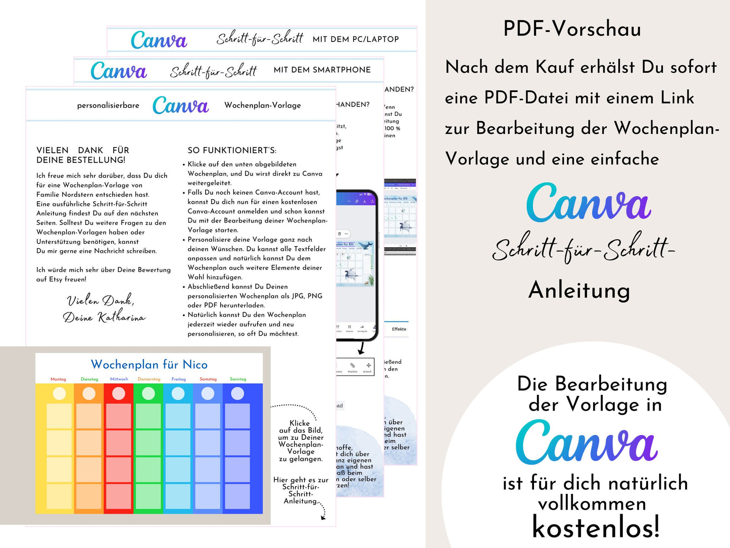Personalisierter Wochenplan "Montessori" für Kinder und Jugendliche, 288 Routine Karten, PDF Sofort-Download, Routineplan nach Montessori
