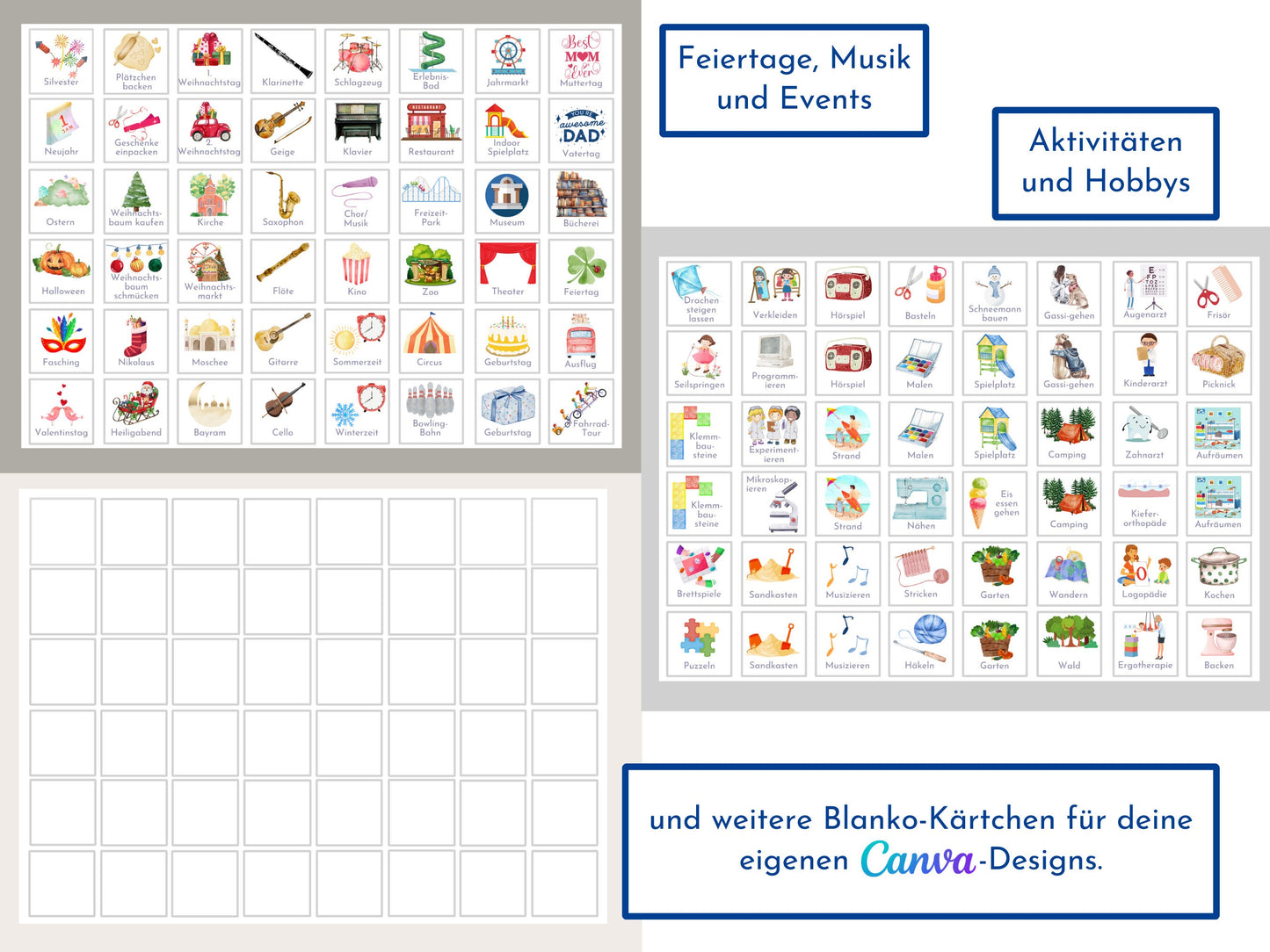 Wochenplan "Erdbeer und Haselnuss" für Kinder, 288 Routine Karten, Canva-Vorlage und PDF Sofort-Download, Routineplan nach Montessori
