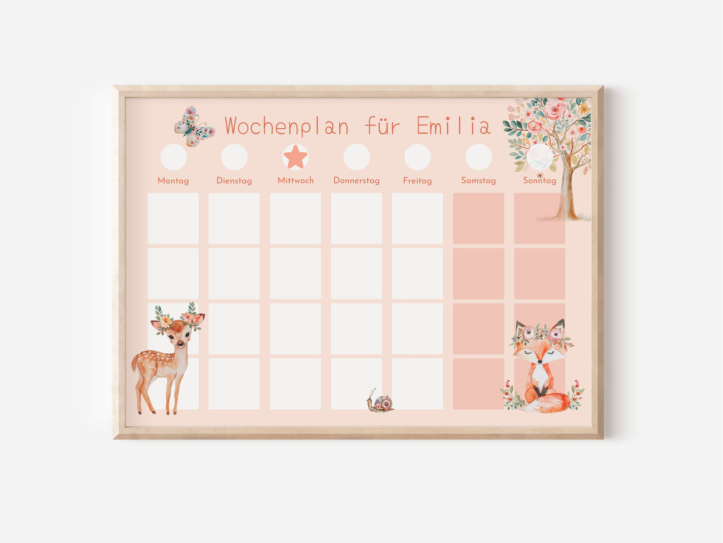 Wochenplan "Fantasie" für Kinder, 288 Routine Karten, Canva-Vorlage und PDF Sofort-Download, Routineplan nach Montessori