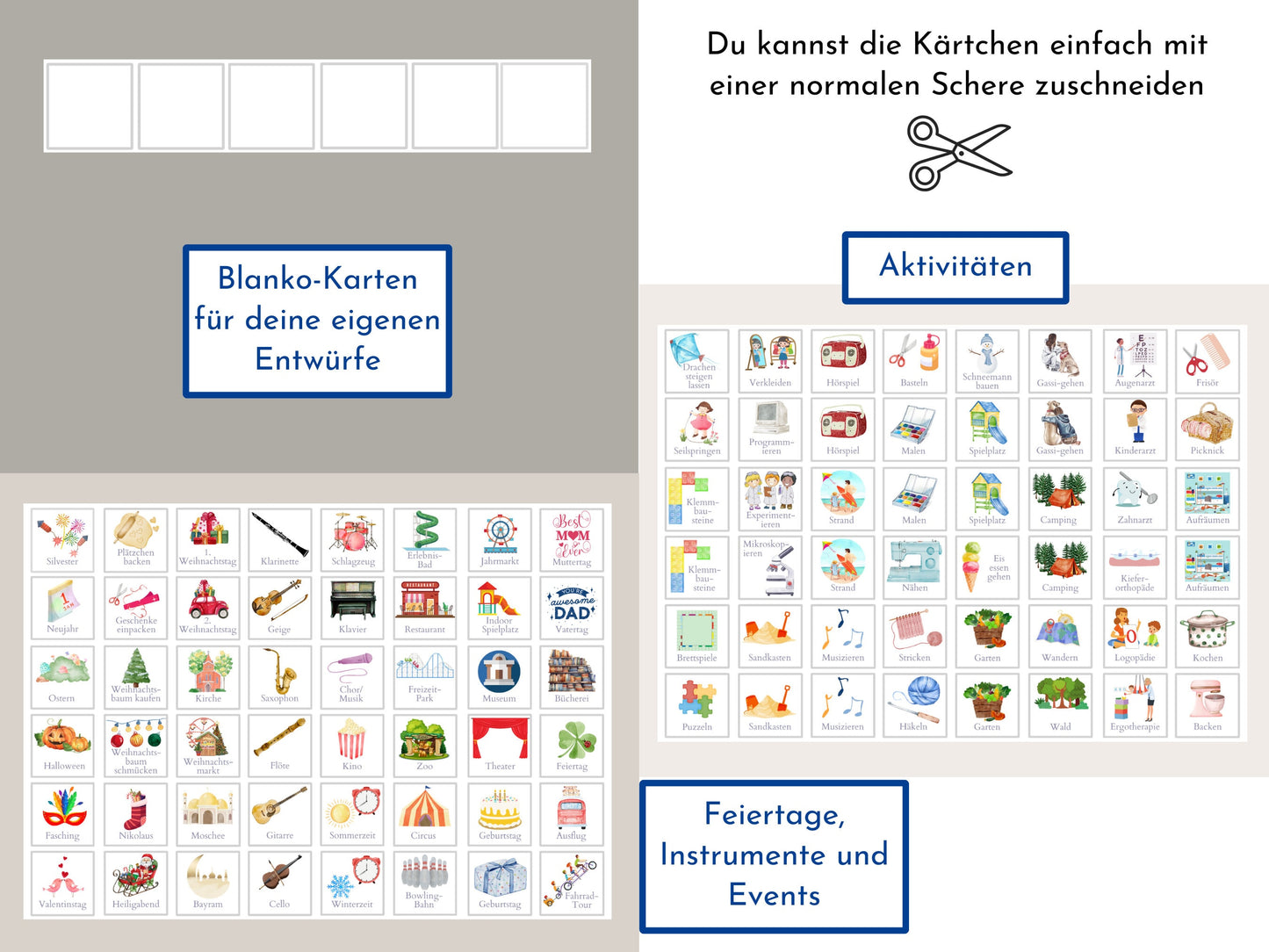Magnetboard Wochenplan "Aquarium" personalisiert für Kinder, Tagesplan mit 246 Routine Karten, Magnete, Routineplan Ölpastell Aquarell