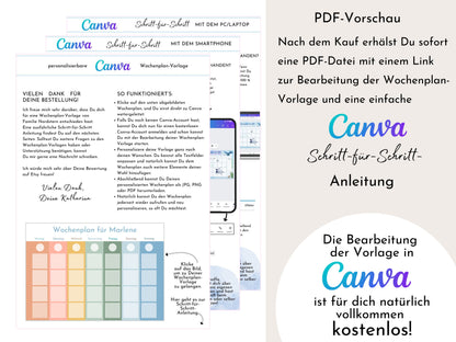Personalisierter Wochenplan "Himmel und Erde" für Kinder und Jugendliche, 288 Routine Karten, Sofort-Download, Routineplan nach Montessori