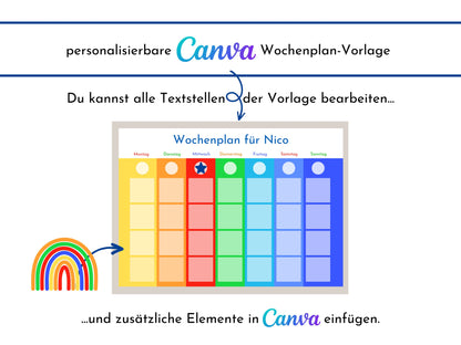 Personalisierter Wochenplan "Montessori" für Kinder und Jugendliche, 288 Routine Karten, PDF Sofort-Download, Routineplan nach Montessori