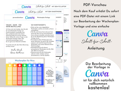 Personalisierter Wochenplan "Montessori" für Kinder und Jugendliche, 288 Routine Karten, PDF Sofort-Download, Routineplan nach Montessori