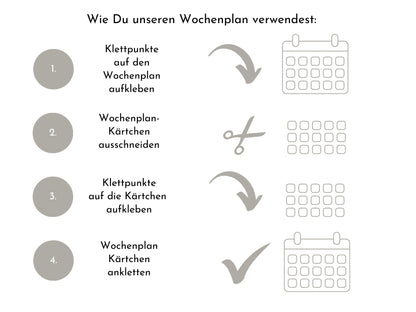 Wochenplan "Baustelle" mit Name personalisiert, 246 Routine Karten, laminiert, magnetisch, Montessori Routineplan mit Bildkarten für Kinder