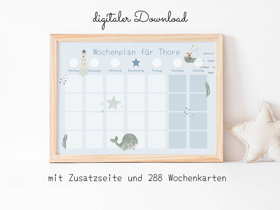 Kinder Wochenplan Sofort-Download – Familie Nordstern