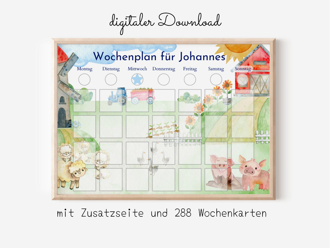 Kinder Wochenplan Sofort-Download – Familie Nordstern