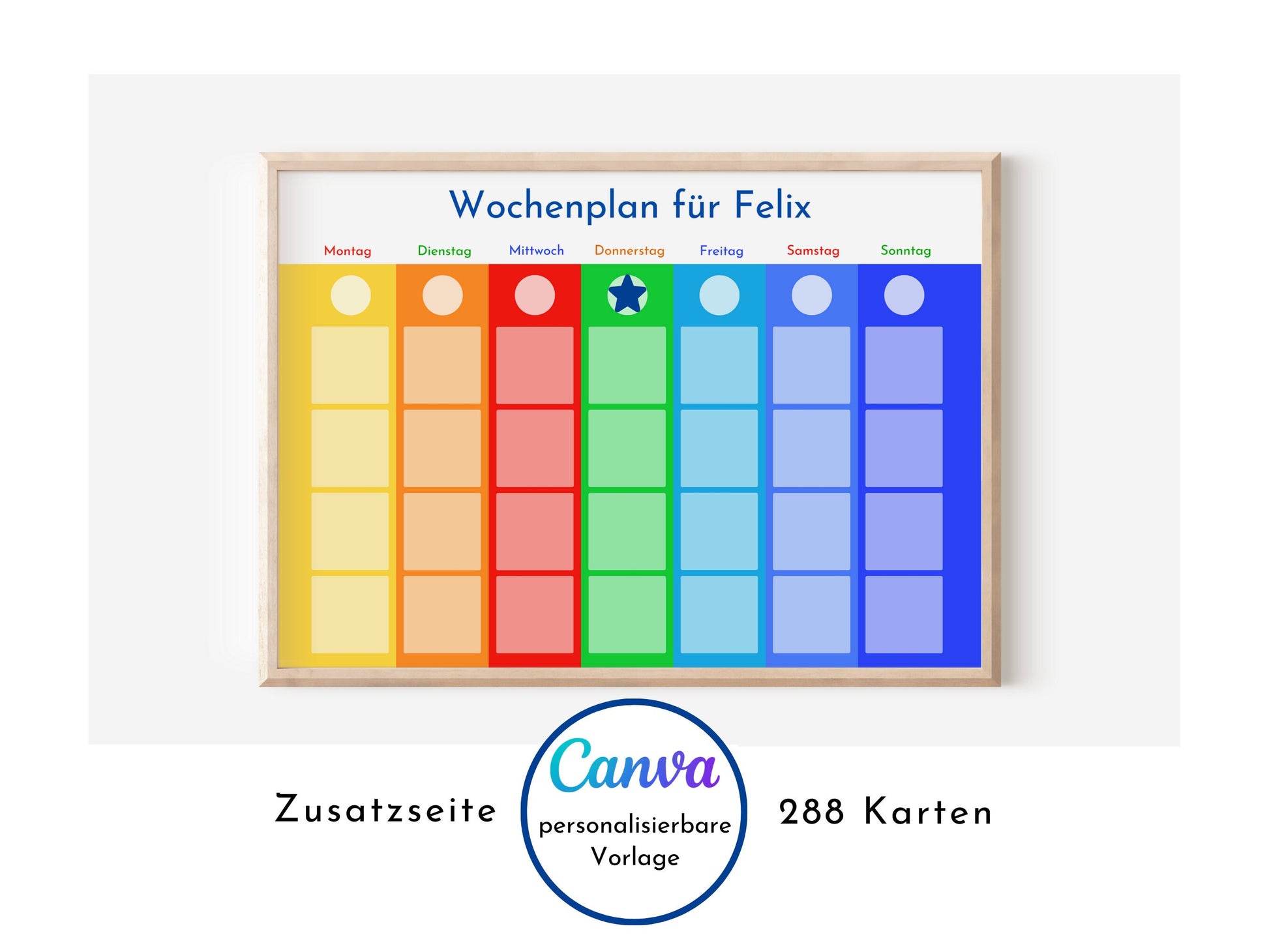 Personalisierter Wochenplan "Montessori" für Kinder und Jugendliche, 288 Routine Karten, PDF Sofort-Download, Routineplan nach Montessori