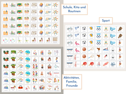 Wochenplan für Kinder, 288 Kärtchen, mit Name personalisierbar, Sofort-Download, Wochenplaner für Kinder, Geburtstag Geschenk "Boho"